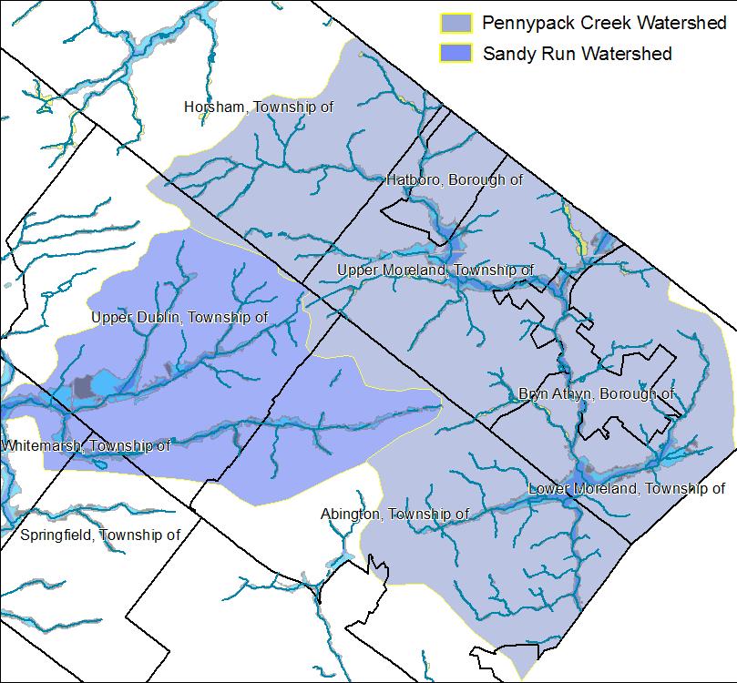 Maps Changes Reflect Better Data New Hydrologic and Hydraulic analyses for Pennypack Creek and Sandy Run Watersheds Topographic data to improve