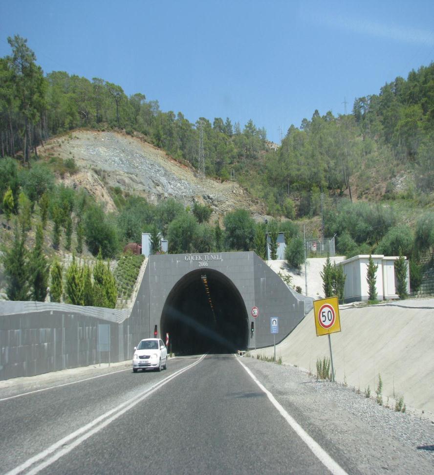 Succesfully Completed Projects Göcek Tunnel BOT model 860 m tunnel The one