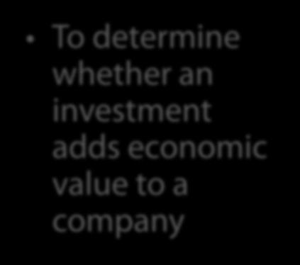 economic value to a company METHOD