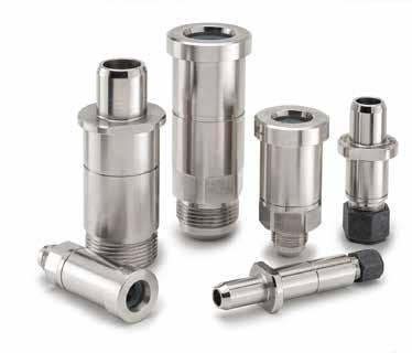 Features: Sizes 1/8 through 1 inch Up to 15,000 psi (1034 bar) rated pressure Poppet style valves DSE Series has an elastomer O-ring seal with back up DSP Series has a PEEK interface seal Typical