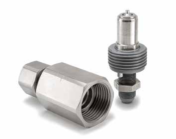 Features: Sizes 3/8 inch Up to 10,000 psi (690 bar) rated pressure Balanced design - no separation force PEEK primary seal Typical Applications: