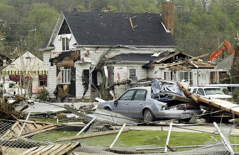 DISASTROUS RESULTS Events such as hurricanes and tornados can cause widespread