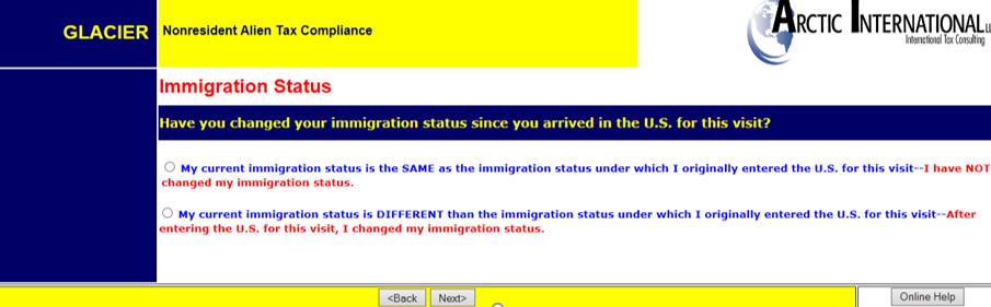 If a change in your immigration