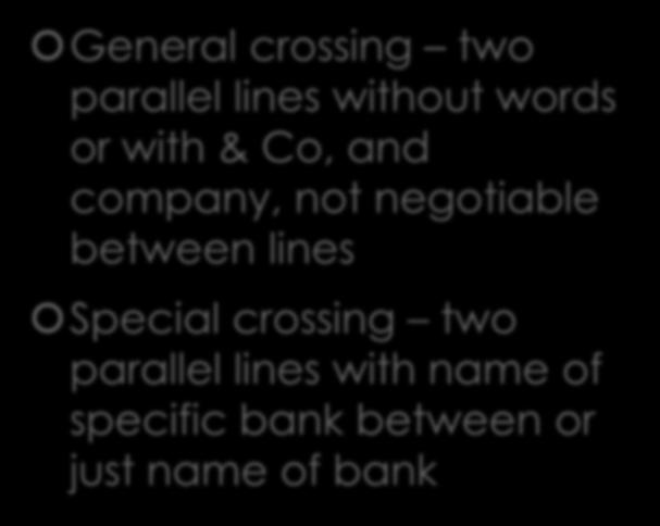two parallel lines without words or with & Co, and company, not negotiable between