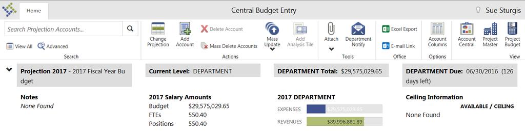 Analysis Tools There are several tools within the General Ledger Budget Projection programs that we will be exploring within this second half of the presentation to assist with analysis of budget