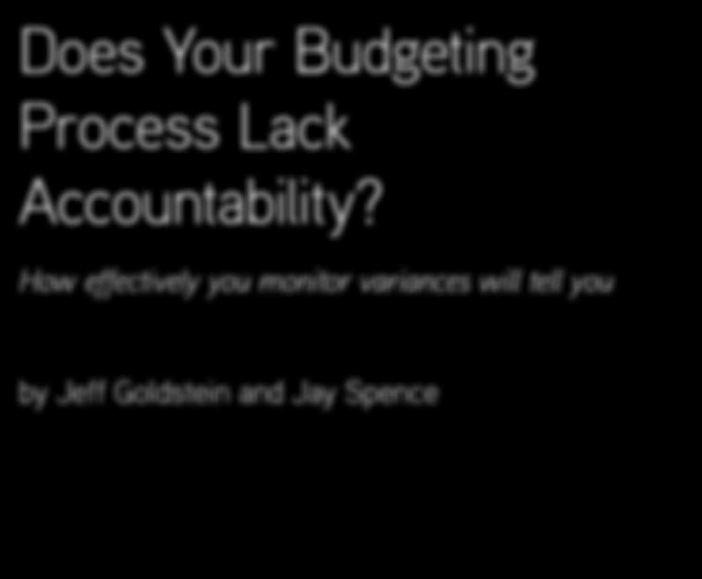 Does Your Budgeting Process Lack Accountability?