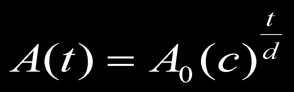 Applications of Exponential Equations: General Formula: (variables change depending upon context) A(t) > final amount > starting or initial amount c > base Growth: Decay: doubling, c =