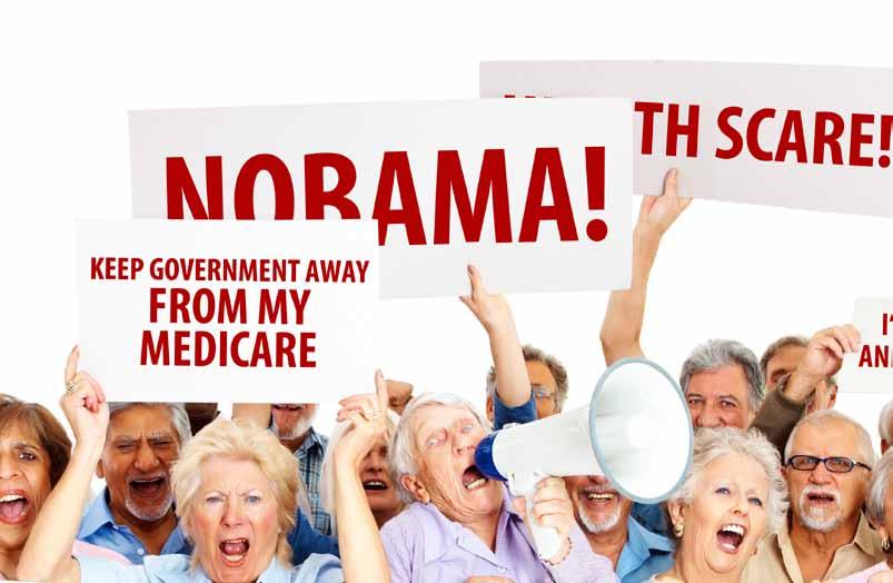 It was the most indelible image to emerge from last summer s infamous town hall meetings: an elderly man in Simpsonville, S.C. standing up to tell congressman Robert Inglis (R S.C.) to keep your government hands off of my Medicare.