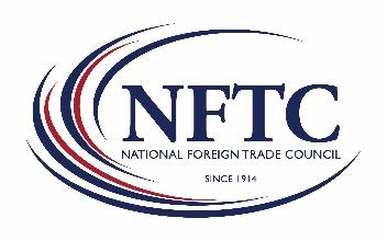 WRITTEN SUBMISSON OF THE NATIONAL FOREIGN TRADE COUNCIL Comment Regarding Causes of Significant Trade Deficits for 2016 Docket Number DOC 2017-0003 May 10, 2017 These comments are submitted by the