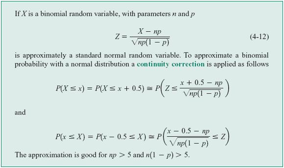 4-7 Normal Approximation to the Binomial and Poisson