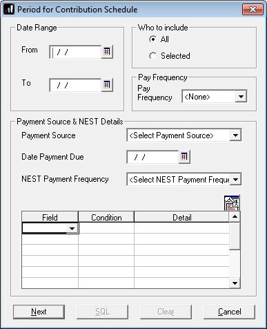 From the Pensions menu select Create Pension File 2.