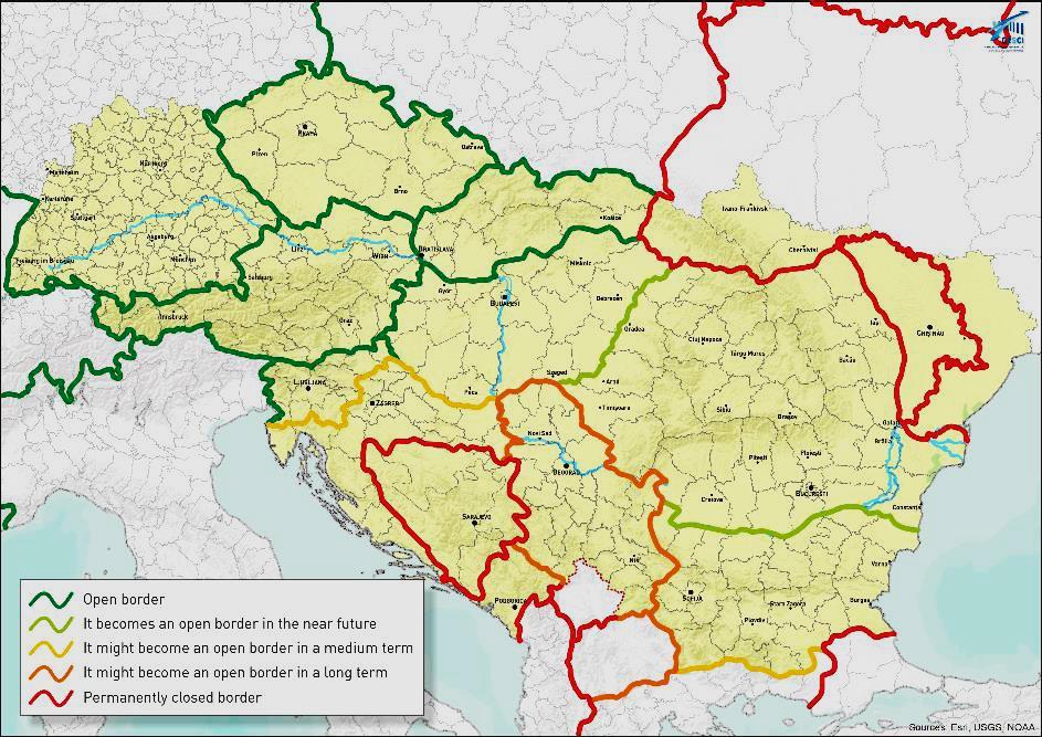 Status of the borders from the Danube Territorial Analysis Status of the borders