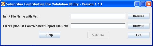 Validation of SCF Using FVU: After completing the preparation of the SCF using FPU or own back office, NL-OO/NL-AO shall validate the output file with File Validation Utility (FVU) provided by CRA.