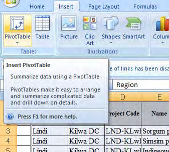 As the Wikipedia says; In data processing, a pivot table is a data summarization tool found in data visualization programs such as spreadsheets or business intelligence software.