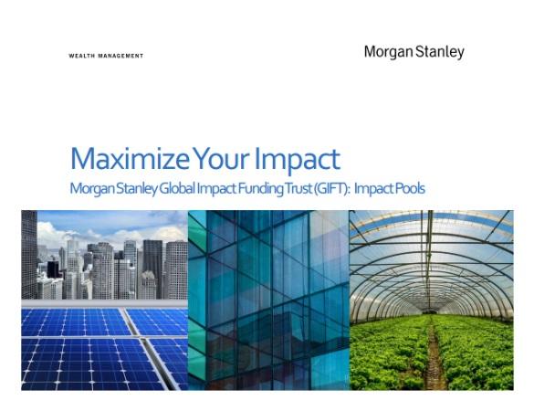 with Impact objectives compiled of independent managers with experience demonstrating positive environmental / social impact ($10k minimum investment) Impact Solutions Model Portfolios Baskets of