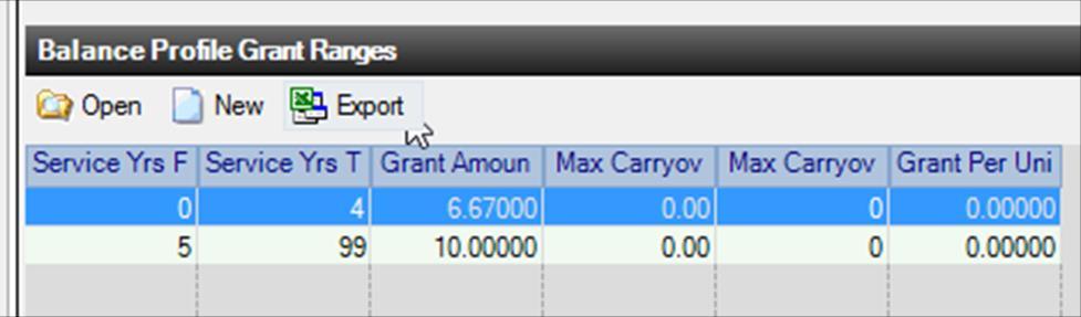 Section 3 Balance Profile Grant Ranges 2. Max Carryover a. Setting the Max Carryover flag will limit the amount of leave the employee can carryover.