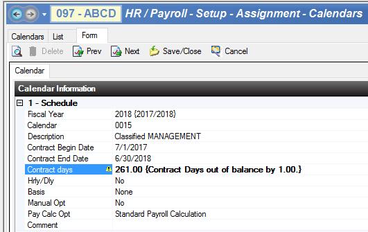 CALENDARS HR/Payroll Yearly Review 2018 Must be created