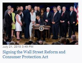 Background: Dodd-Frank Act, Title X July 21, 2010 President Obama signs the Dodd-Frank Wall Street Reform and Consumer Protection Act ( Dodd-Frank Act ), Pub. L. No. 111-203, 124 Stat.
