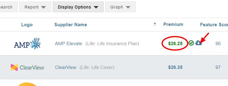 Once green, you can click the cloud icon to download the report from that insurer displaying toe quote and client details.