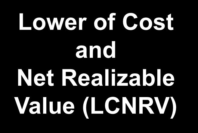 Lower of Cost and Net Realizable Value (LCNRV) Adjust