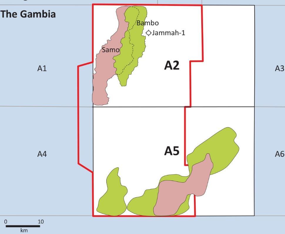 The Gambia farmout to PETRONAS FAR has successfully farmed out 40% interest in the A2 and A5 permits to PETRONAS in February 2018 FAR retains 40% equity PETRONAS to pay 80% of well costs to a cap of