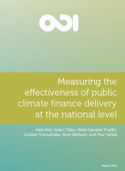 Effectiveness of climate finance delivery Effectiveness of what?