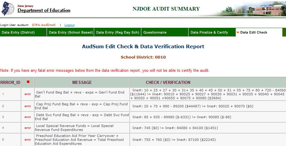 Note: if any fatal errors are detected in the data, the certification screen will not appear.