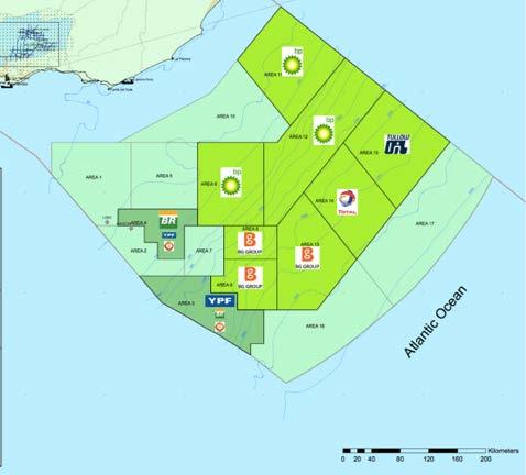 such as BP, BG and Total acquiring extensive offshore and more recently onshore permits 75kms Total joins Argentina s YPF
