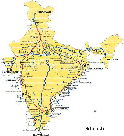 Tamilnadu. It covers a distance of 2,369 kms.