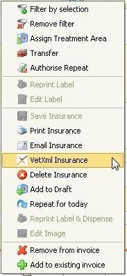 "claimed" on the system. Within the Treatment history area of the system, you will see a column headed "Insurance" which contains a tick box in each cell.