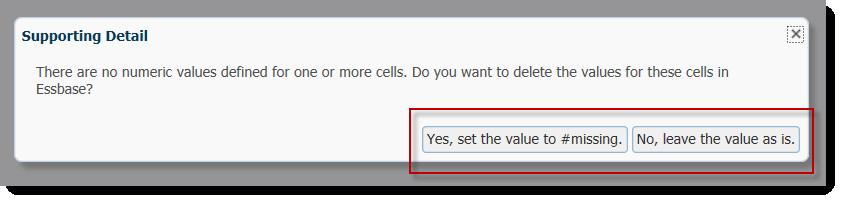 Choosing Yes all data will be removed, including the cell value.