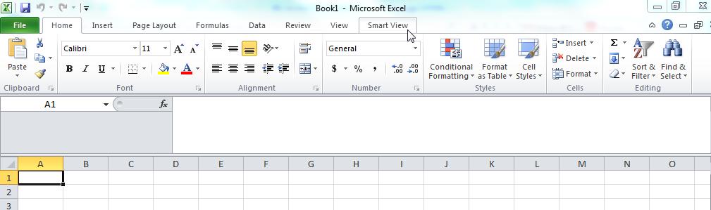 Smart View Opening Smart View Smart View allows you to access and work in the same Hyperion forms in a more familiar Excel environment.