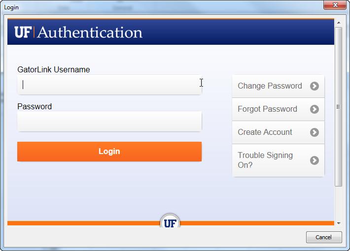 3. Type your GatorLink Username and Password.