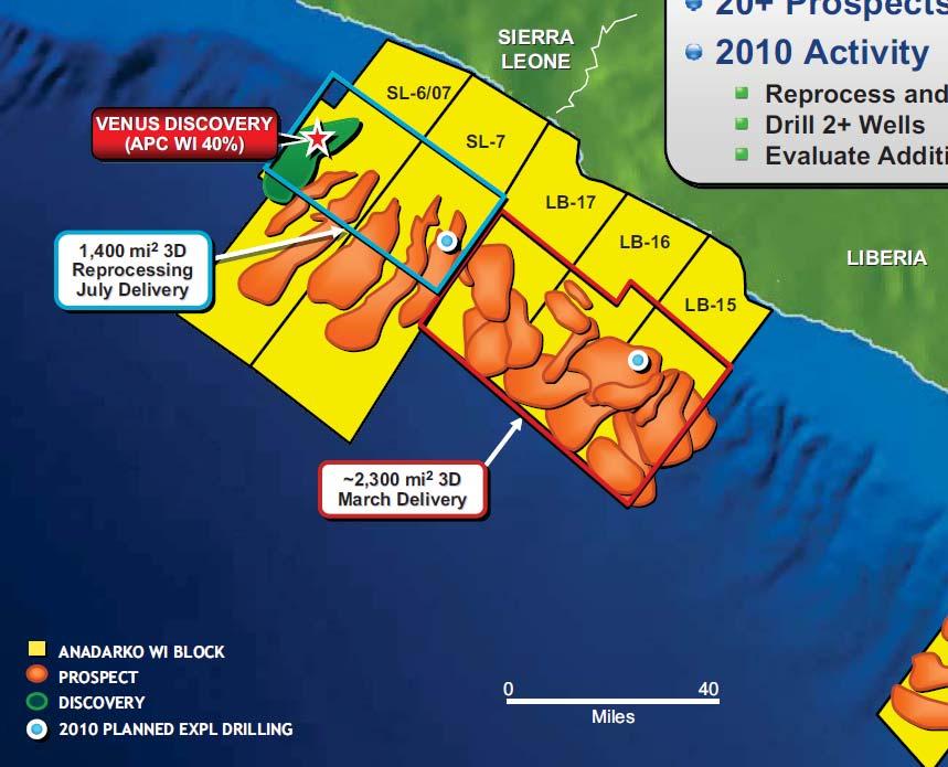 Central West African Exploration Mauritania - Tullow Cormorant discovery Q1 2011 AGC/Senegal Ophir/FAR Kora 448 mmboe Q2 2011 Sierra Leone - Tullow Mercury discovery Q4 2010 Planned deep water wells