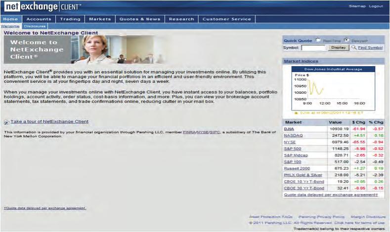 Navigating to BillSuite Site home page. Visitors will see this screen when entering NetExchange Client.