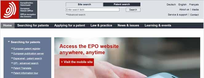 All patent documents are accessible free of charge on www.epo.