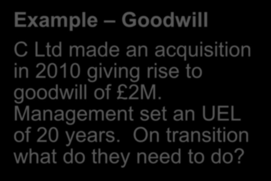 Example Goodwill C Ltd made an