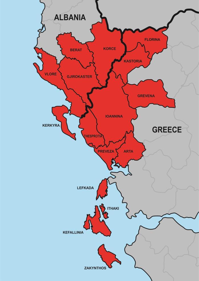 Programme & Project Manual of the Interreg IPA II Cross-Border Cooperation Programme Greece-Albania 2014-2020 The Programme cross- border eligible area is illustrated on the map below: Map 1: