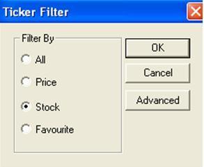 Ticker Filter is an addition function that allows