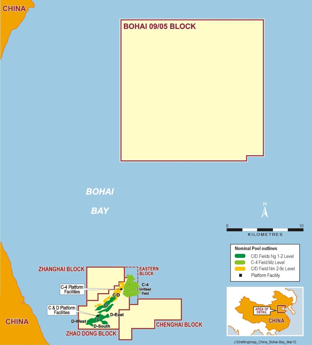 China Expansion (cont) Bohai 09/05 Block Bohai is a prolific offshore oil province Existing production typically from faulted terraces rising from sag zones, which provide the source kitchen Bohai