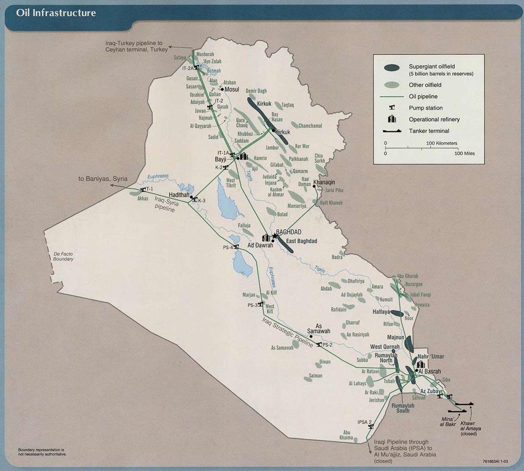 To Nabucco (delayed) Iraq-Turkey Pipeline Current 1.0 MMBPD With 2 nd Strategic Pipeline 1.6 MMBPD Possible expansion 2.