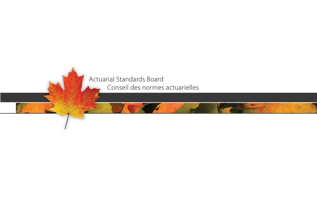 To: From: Memorandum All Fellows, Affiliates, Associates, and Correspondents of the Canadian Institute of Actuaries and other interested parties Conrad Ferguson, Chair Actuarial Standards Board