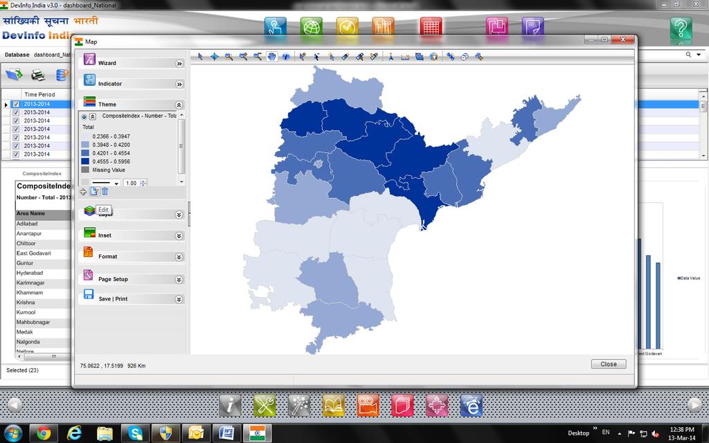 i. The user is now required to chloropleth maps according to the color scheme as approved by the Ministry.