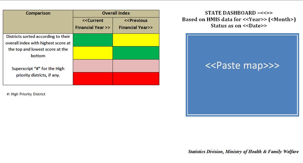 c. Insert Map The user is then required to paste the map of the state along with the legend table depicting the range