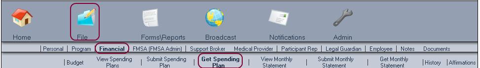 From the Available Spending Plans dropdown menu, choose which spending plan you want to open. If you want to start from scratch, select Blank.