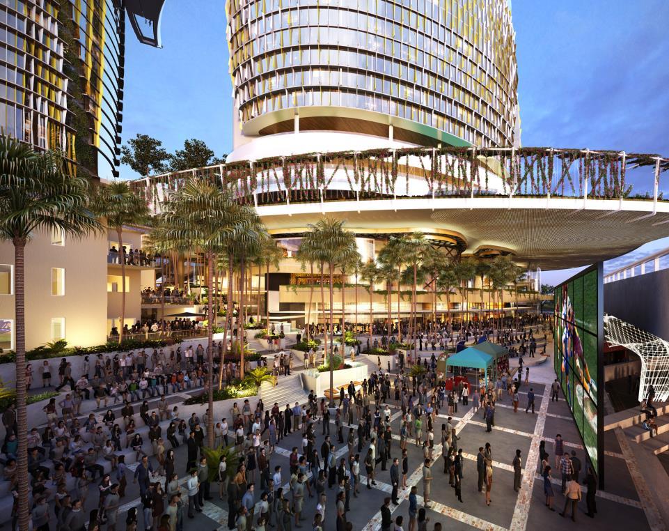 OUTLOOK AND PRIORITIES QUEEN S WHARF BRISBANE Expected budget for the Integrated Resort of around $2bn, The Star s share of capex around $1bn (excluding Treasury repurposing and DBC partners