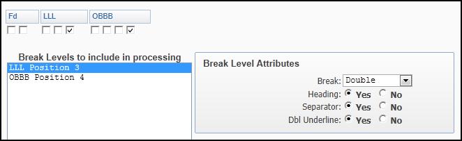 Understanding Break Level Attributes Step 4 in the procedure above instructed you to select Break Level Attributes.