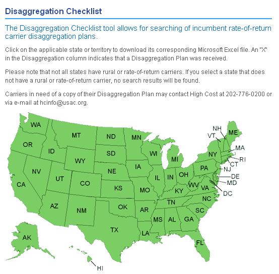 Disaggregation Disaggregation Checklist Tool Tool allowing searching of