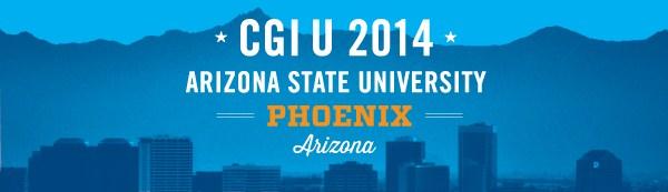 Dear friends, Today, at the 2013 Annual Meeting of the Clinton Global Initiative, Chelsea Clinton announced that CGI U 2014 will take place at Arizona State University from March 21-23, 2014.