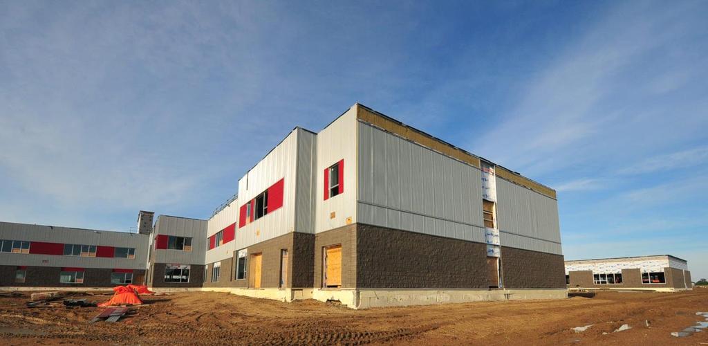 Joint-use school under construction in Martensville.